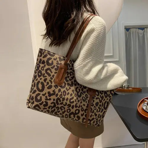 Stylish Leather Leopard Tote Bag for Fashion-Forward Shoppers