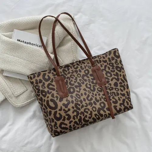 Stylish Leather Leopard Tote Bag for Fashion-Forward Shoppers