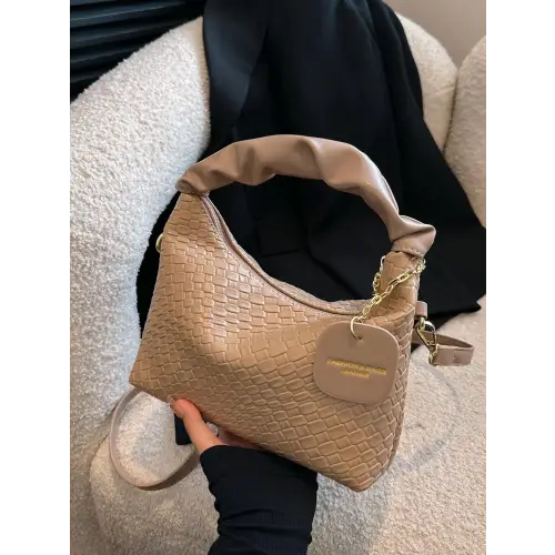 Stylish Leather Woven Crossbody Bags with Twisted Handles
