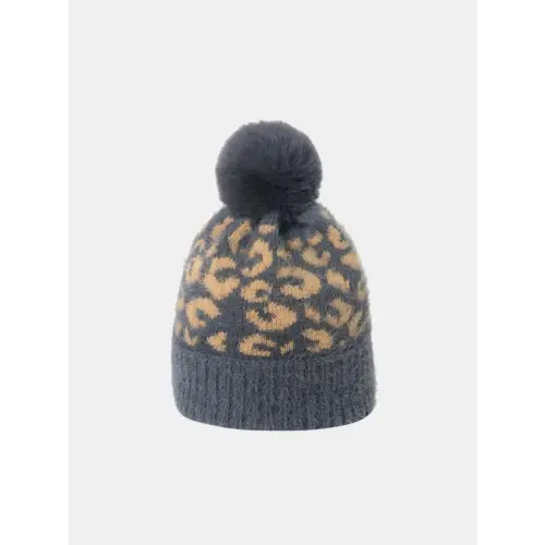 Excellent Leopard Pompom Hat