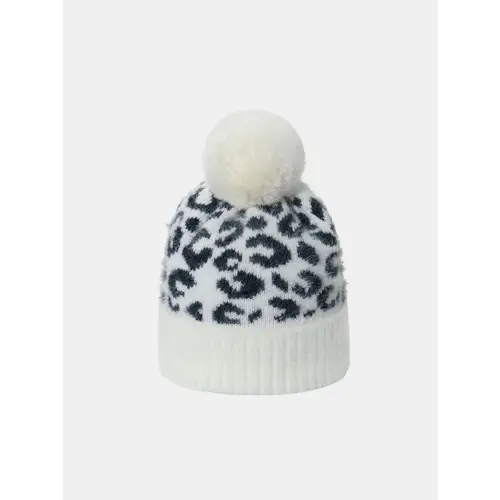 Excellent Leopard Pompom Hat