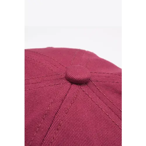 Maroon Embroidered Graphic Baseball Cap