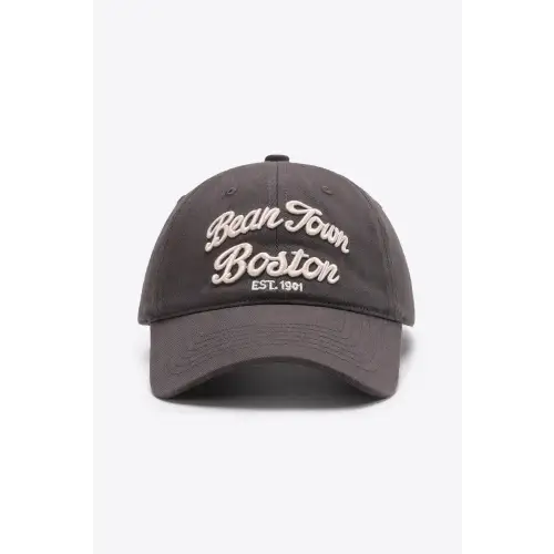 Maroon Embroidered Graphic Baseball Cap