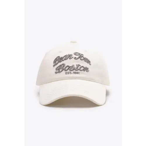 Maroon Embroidered Graphic Baseball Cap