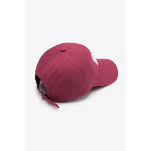 Maroon Embroidered Graphic Baseball Cap