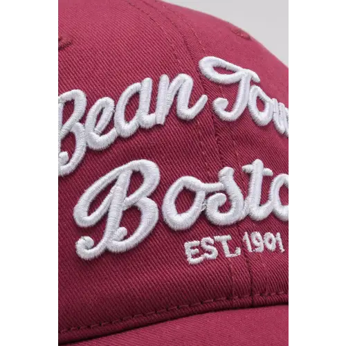 Maroon Embroidered Graphic Baseball Cap
