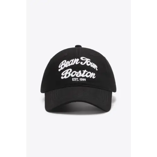 Maroon Embroidered Graphic Baseball Cap