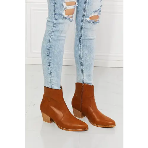 Western Ankle Boots Caramel