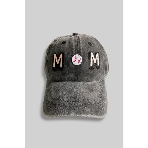 Stylish Mom Baseball Cap Celebrates Motherhood Dark Gray One Size