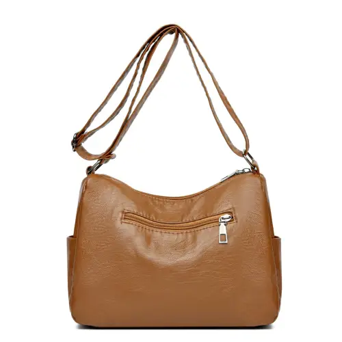 Stylish Multi-Pocket PU Leather Crossbody Bag for Everyday Chic