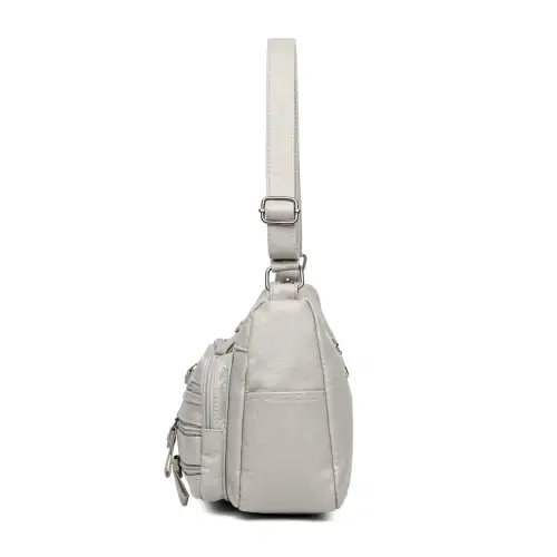 Stylish Multi-Pocket PU Leather Crossbody Bag for Everyday Chic