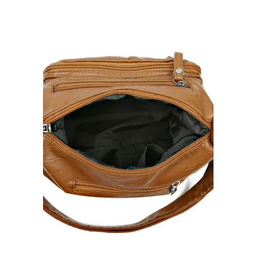 Stylish Multi-Pocket PU Leather Crossbody Bag for Everyday Chic