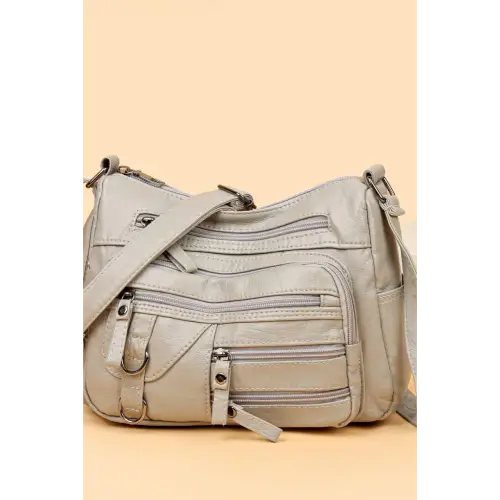 Stylish Multi-Pocket PU Leather Crossbody Bag for Everyday Chic