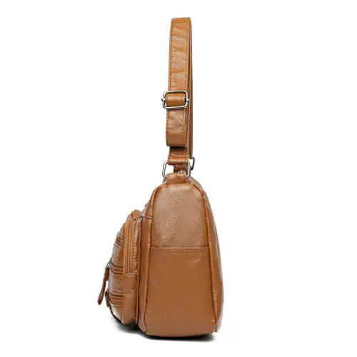 Stylish Multi-Pocket PU Leather Crossbody Bag for Everyday Chic