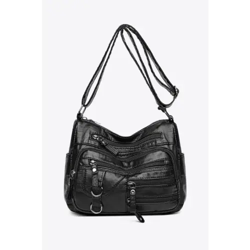 Stylish Multi-Pocket PU Leather Crossbody Bag for Everyday Chic