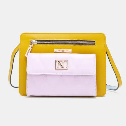 Stylish USA Color Block Crossbody Bag