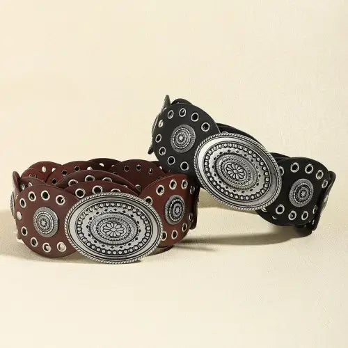 Oval Leather Belt