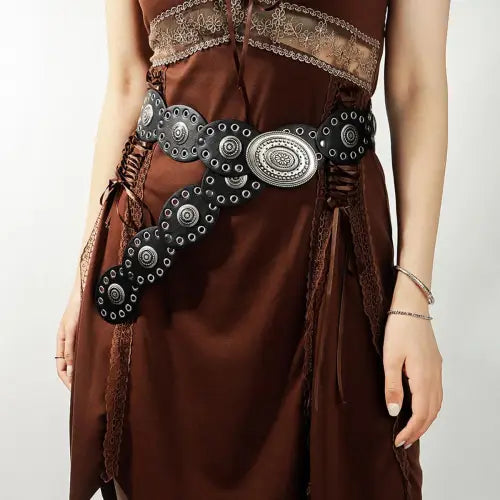 Oval Leather Belt