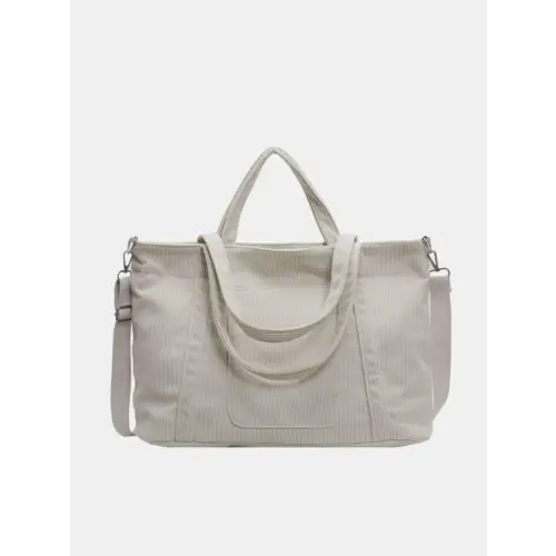 Stylish Pink Corduroy Solid Large Tote Bag for Everyday Adventures