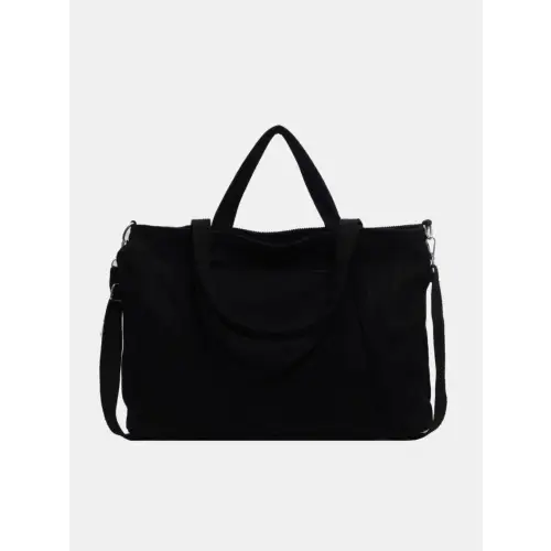 Stylish Pink Corduroy Solid Large Tote Bag for Everyday Adventures