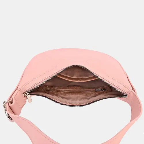 Pink Leather Crossbody Bag