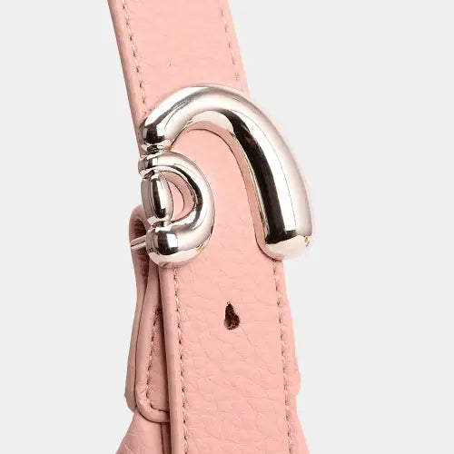 Pink Leather Crossbody Bag