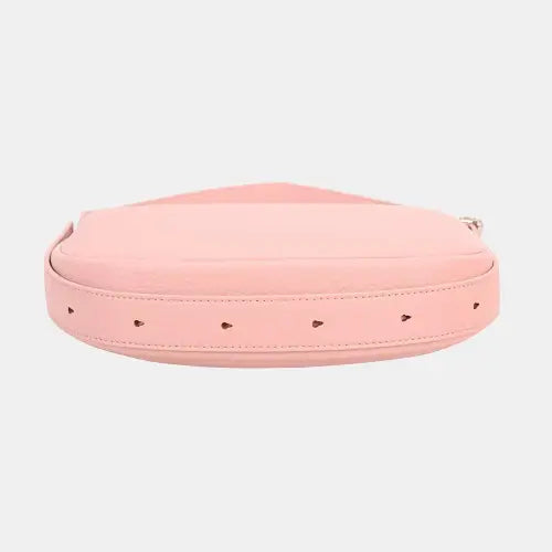 Pink Leather Crossbody Bag