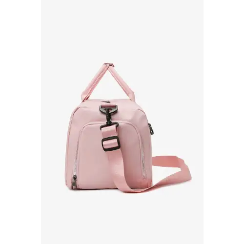 Stylish Pink Nylon Crossbody Duffel Bag for Trendy Travelers