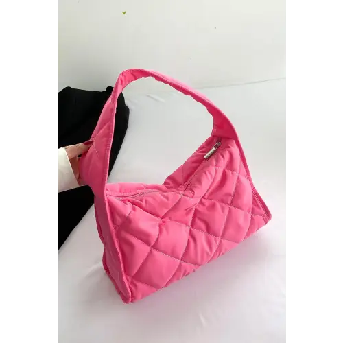 Stylish Pink Nylon Shoulder Bag