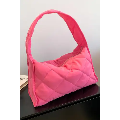 Stylish Pink Nylon Shoulder Bag