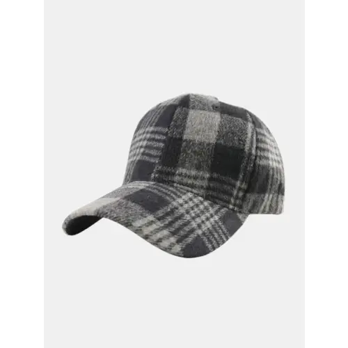 Plaid Cotton Baseball Cap