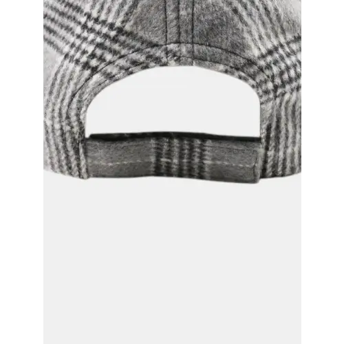 Plaid Cotton Baseball Cap