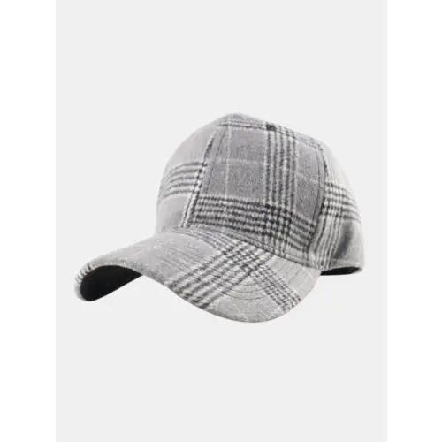 Plaid Cotton Baseball Cap