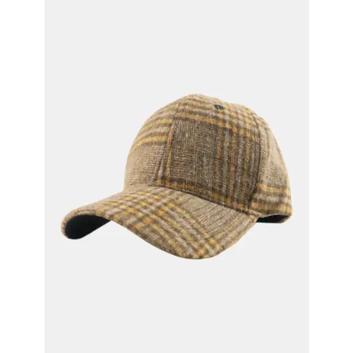 Plaid Cotton Baseball Cap