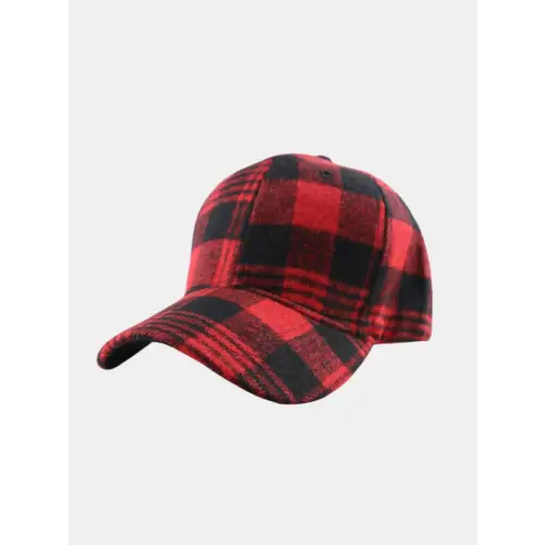 Plaid Cotton Baseball Cap