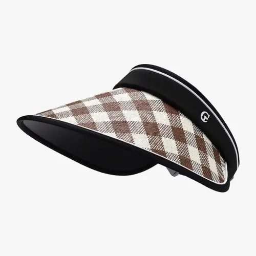 Plaid Natural Grass Sun Hat