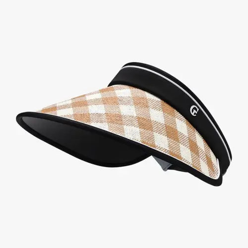 Plaid Natural Grass Sun Hat