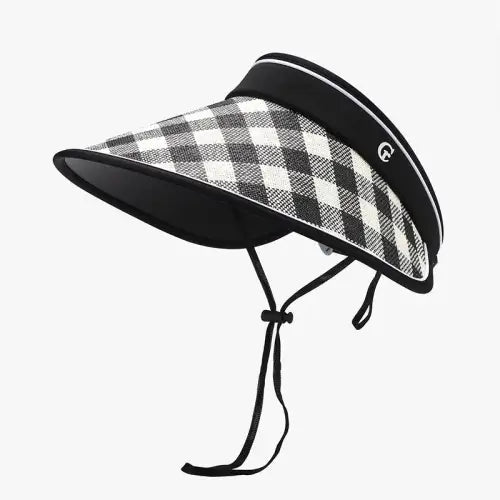 Plaid Natural Grass Sun Hat