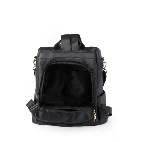 Stylish Pum-Pum Zipper Backpack with Playful Pompom Accent