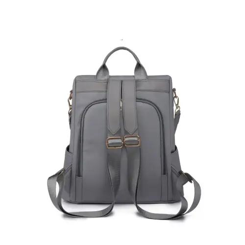 Stylish Pum-Pum Zipper Backpack with Playful Pompom Accent