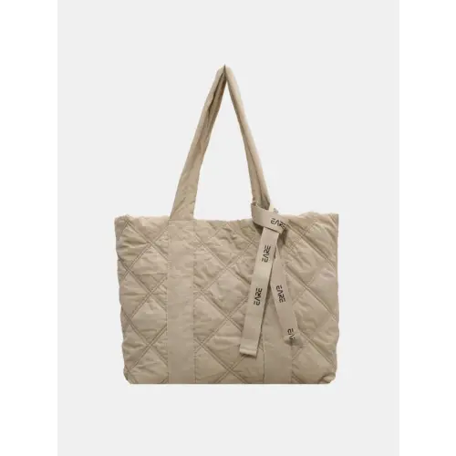 Quilted Nylon Tote Bag