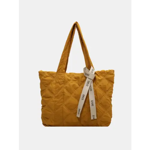 Quilted Nylon Tote Bag