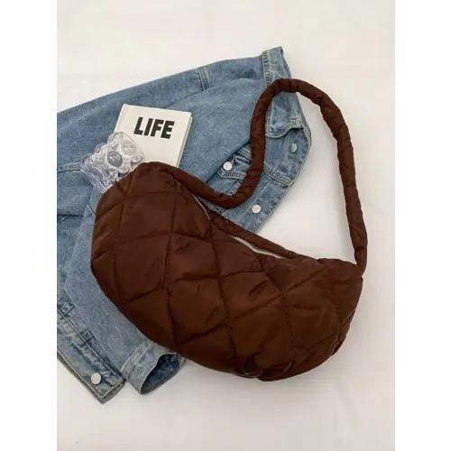 Quilted Crossbody Brown One Size