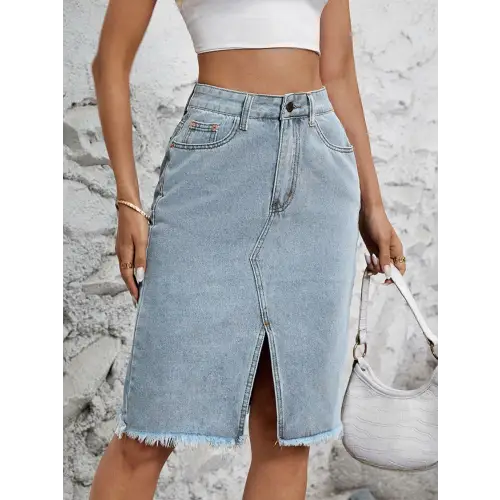 Raw Denim Skirt