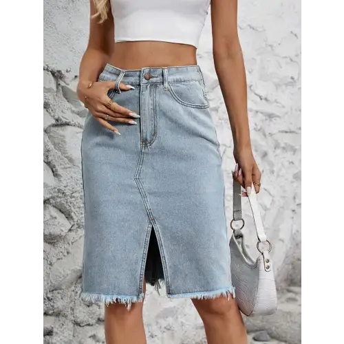 Raw Denim Skirt