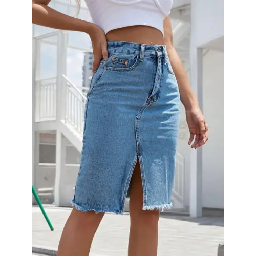 Raw Denim Skirt