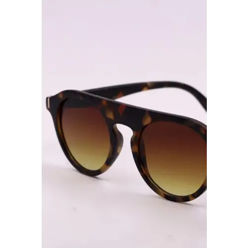 Stylish Round Polycarbonate Rim Sunglasses