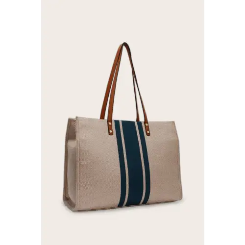Stylish Striped Tote Bag