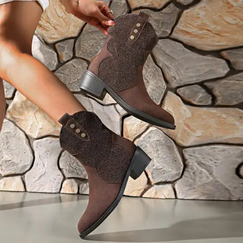 Suede Heel Boots