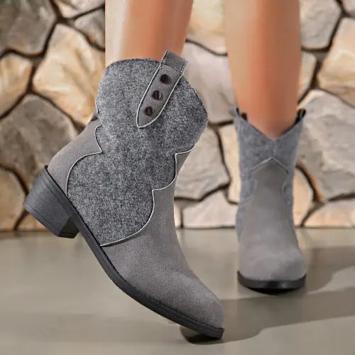 Suede Heel Boots